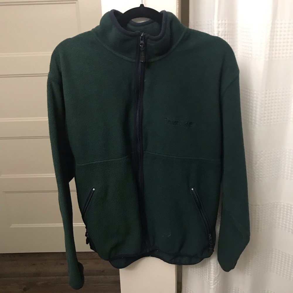 Timberland full zip green fleece jacket